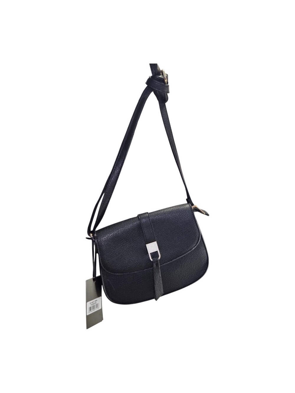 La Terre Black Vegan Leather Crossbody Bag Gold Hardware NWT Small Purse S1407